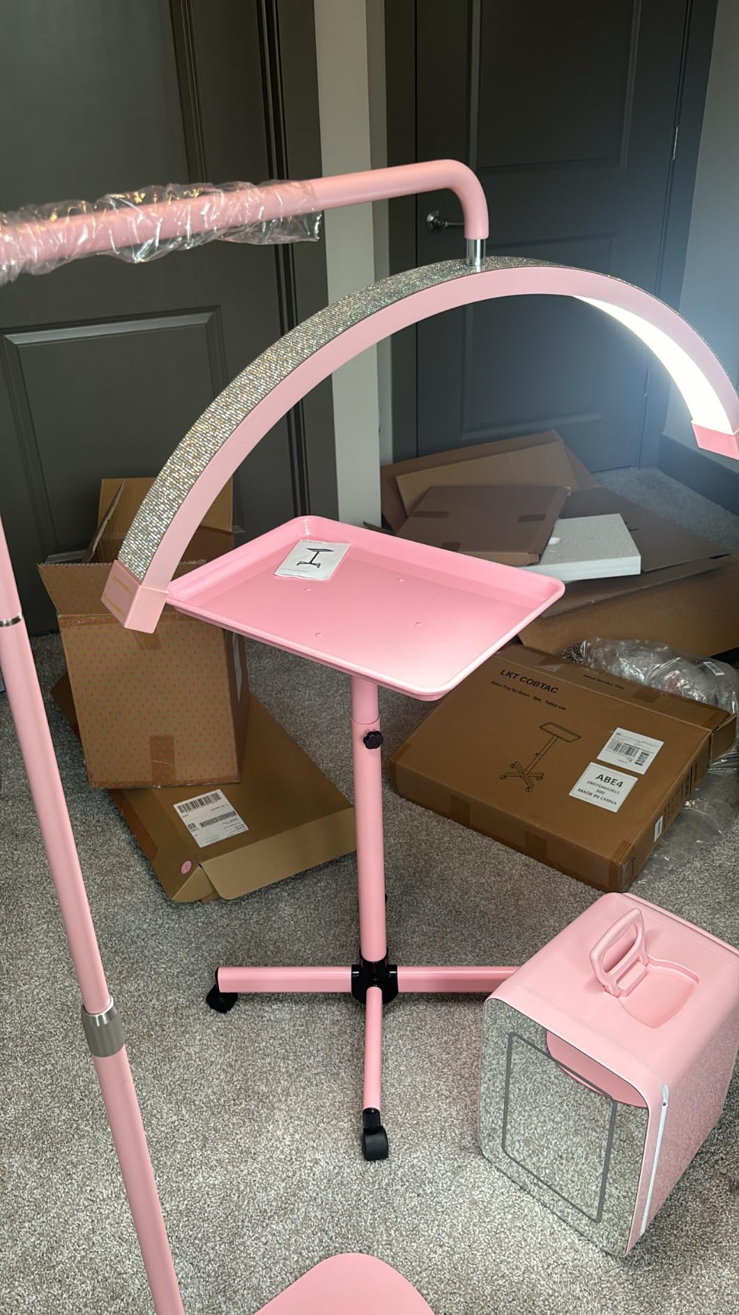 Salon Tray on Wheels Hair Color Tray Black customer photo 2