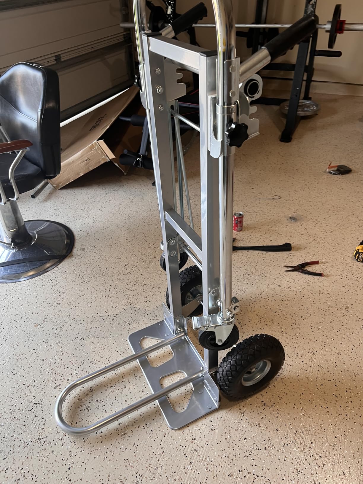 1000 LBS Dolly Cart with Wheels, 4 in 1 Folding Hand Truck, Stainless Steel Heavy Duty Industrial Convertible Hand Cart, Utility Collapsible Hand Truck Dolly for Warehouse, Home, Office, Etc customer photo 1