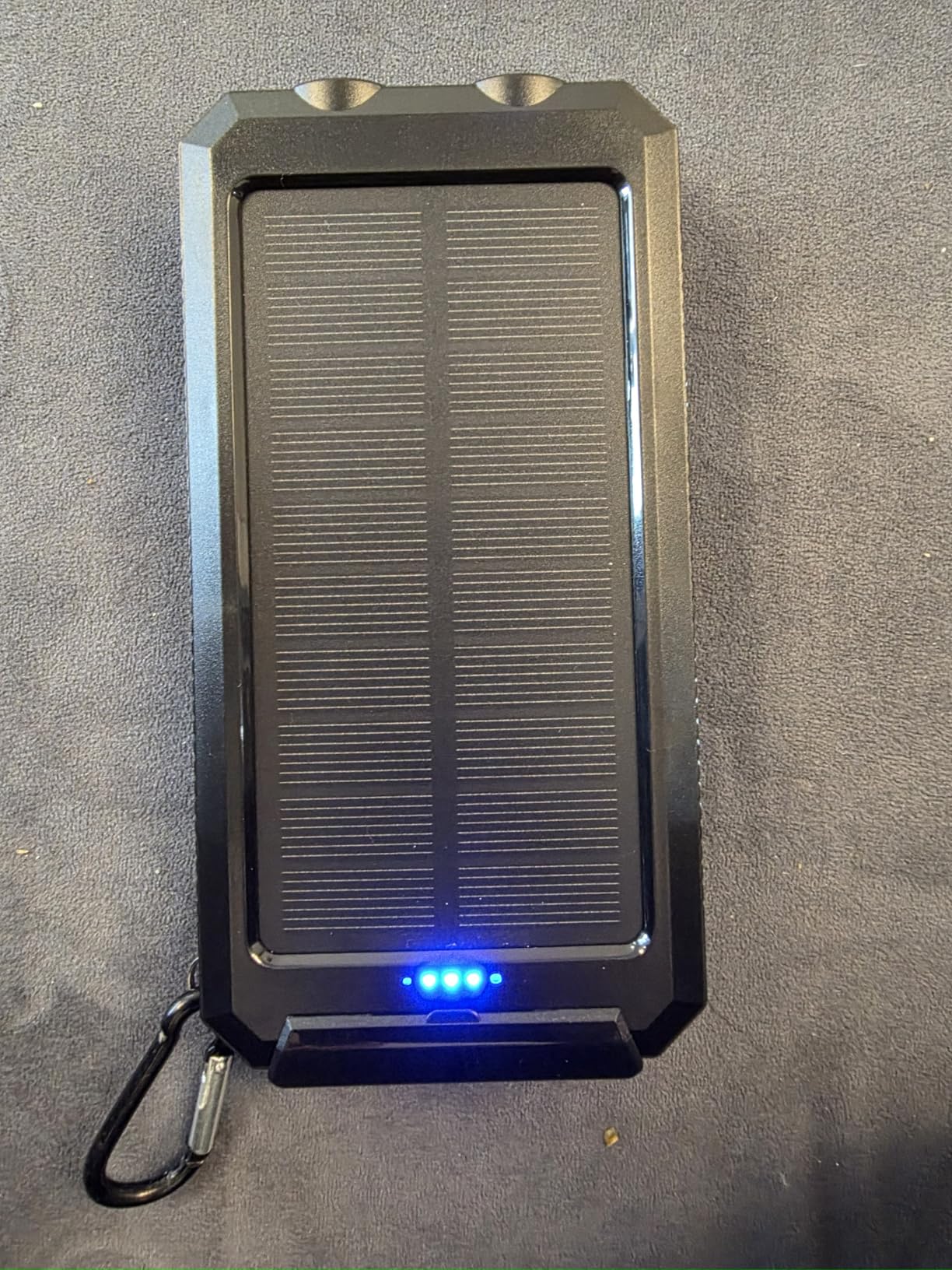 Solar Charger Power Bank 20000mAh Portable Charger with 4 Built-in Cables and USB-C in/Output, Dual Emergency Flashlights, Waterproof Outdoor Battery Pack for Camping, Hiking, Travel, and Storm Prep customer photo 2