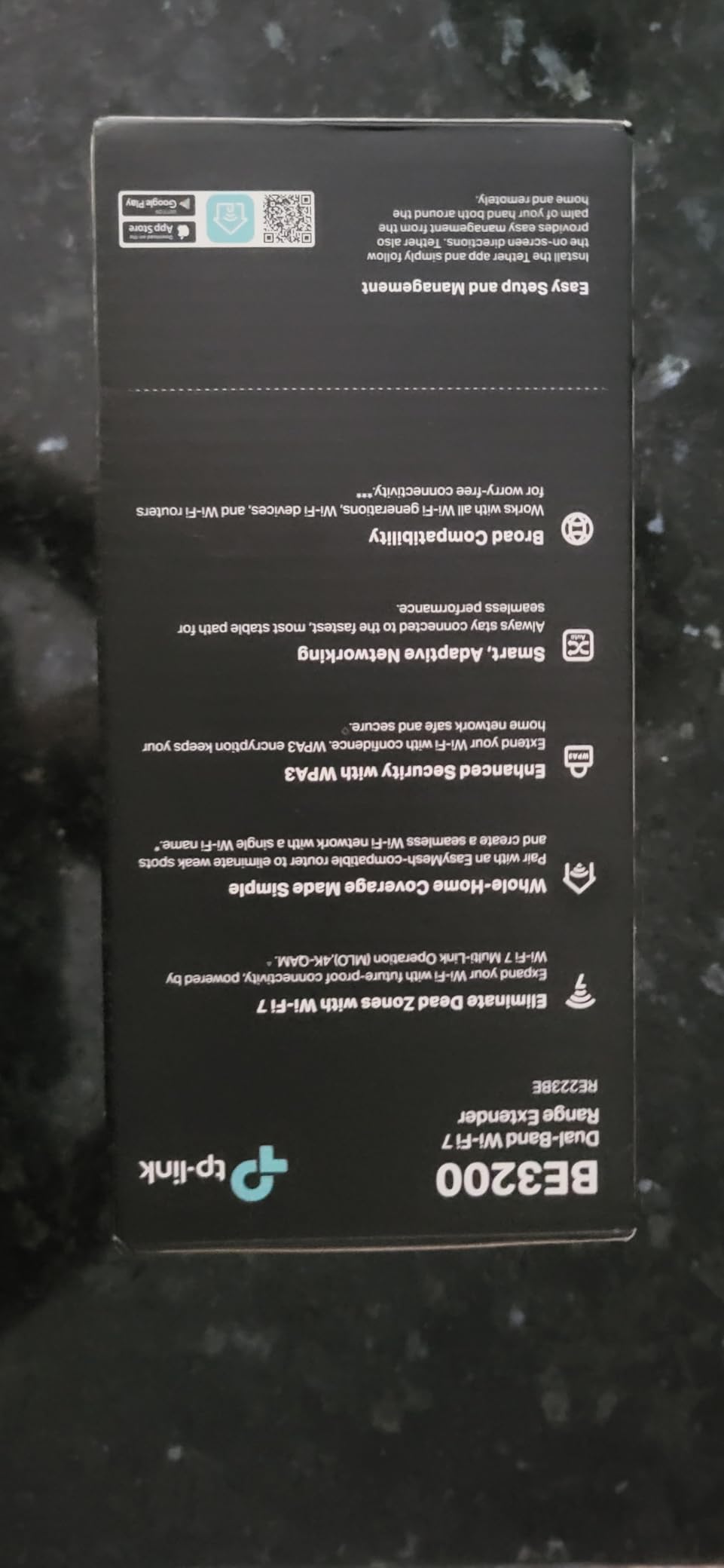 TP-Link BE3200 Wi-Fi 7 Dual-Band Range Extender RE223BE w/Ethernet Port customer photo 2