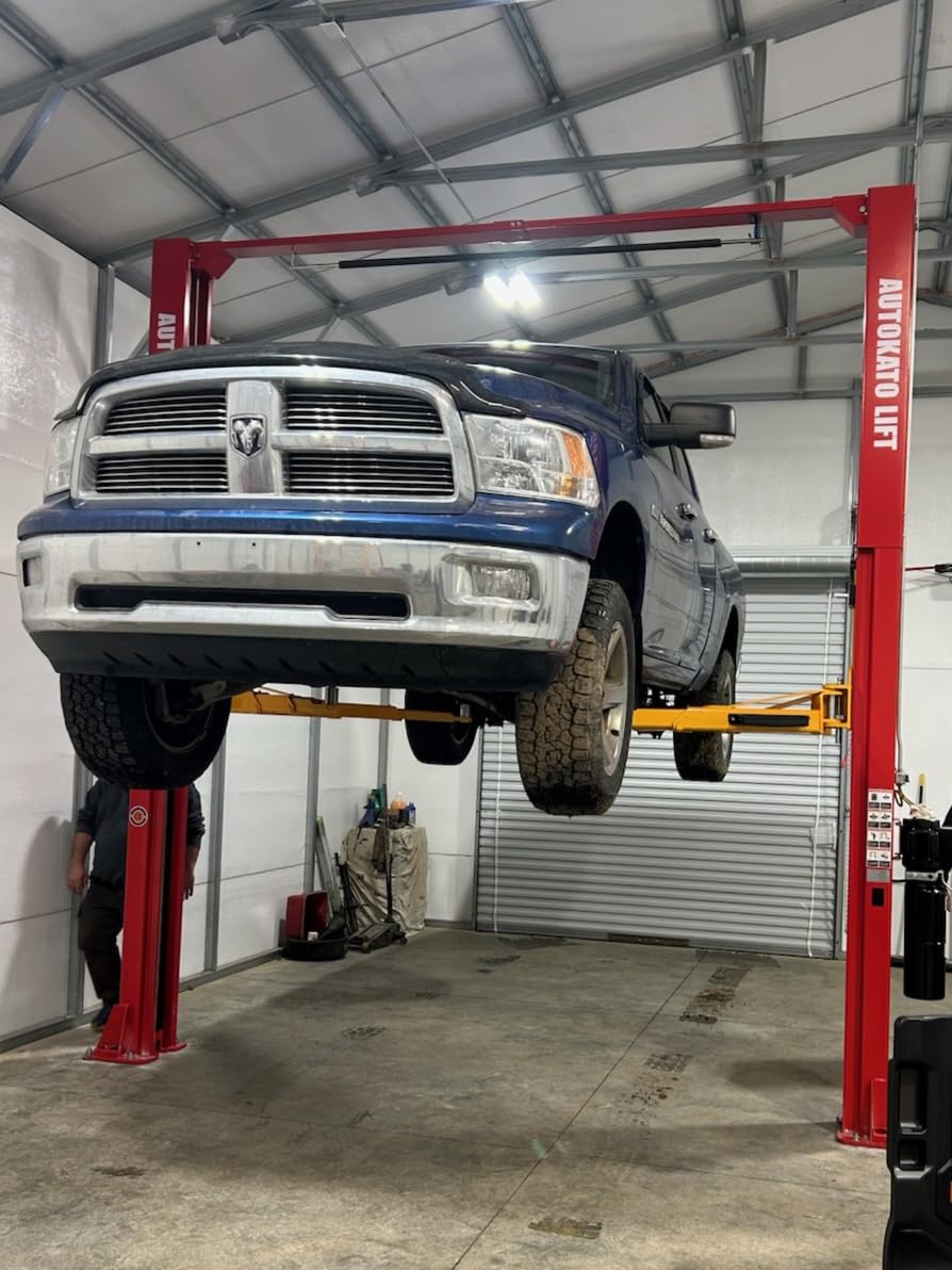 KT-M120L 12000lbs Two Post Lift Auto Lift 2 Post Car Lift Extra Height 167” / 4.235M Max Wide 151 Inch Truck Clear Floor Hoist CE Certified customer photo 2