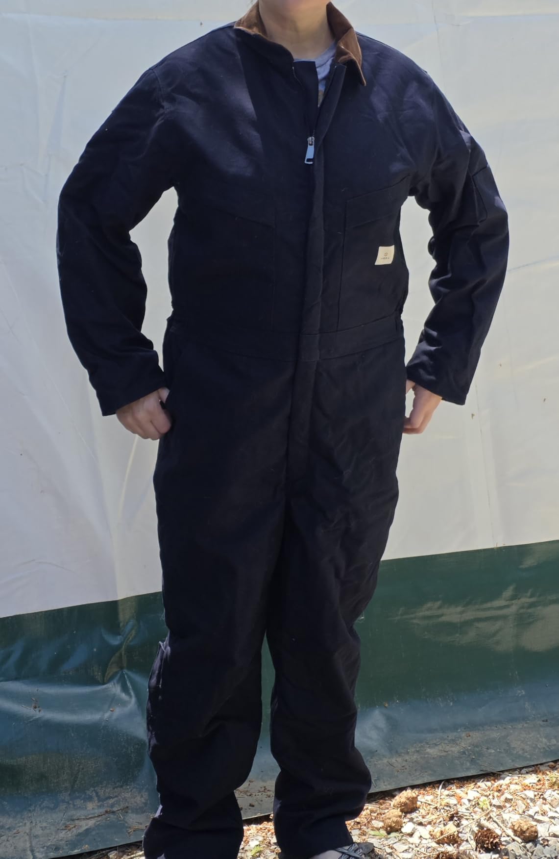 HISEA Insulated Coveralls for Men, Winter Water Resistant Work Coveralls, Loose Fit Utility Canvas Jumpsuit for Cold Weather customer photo 1