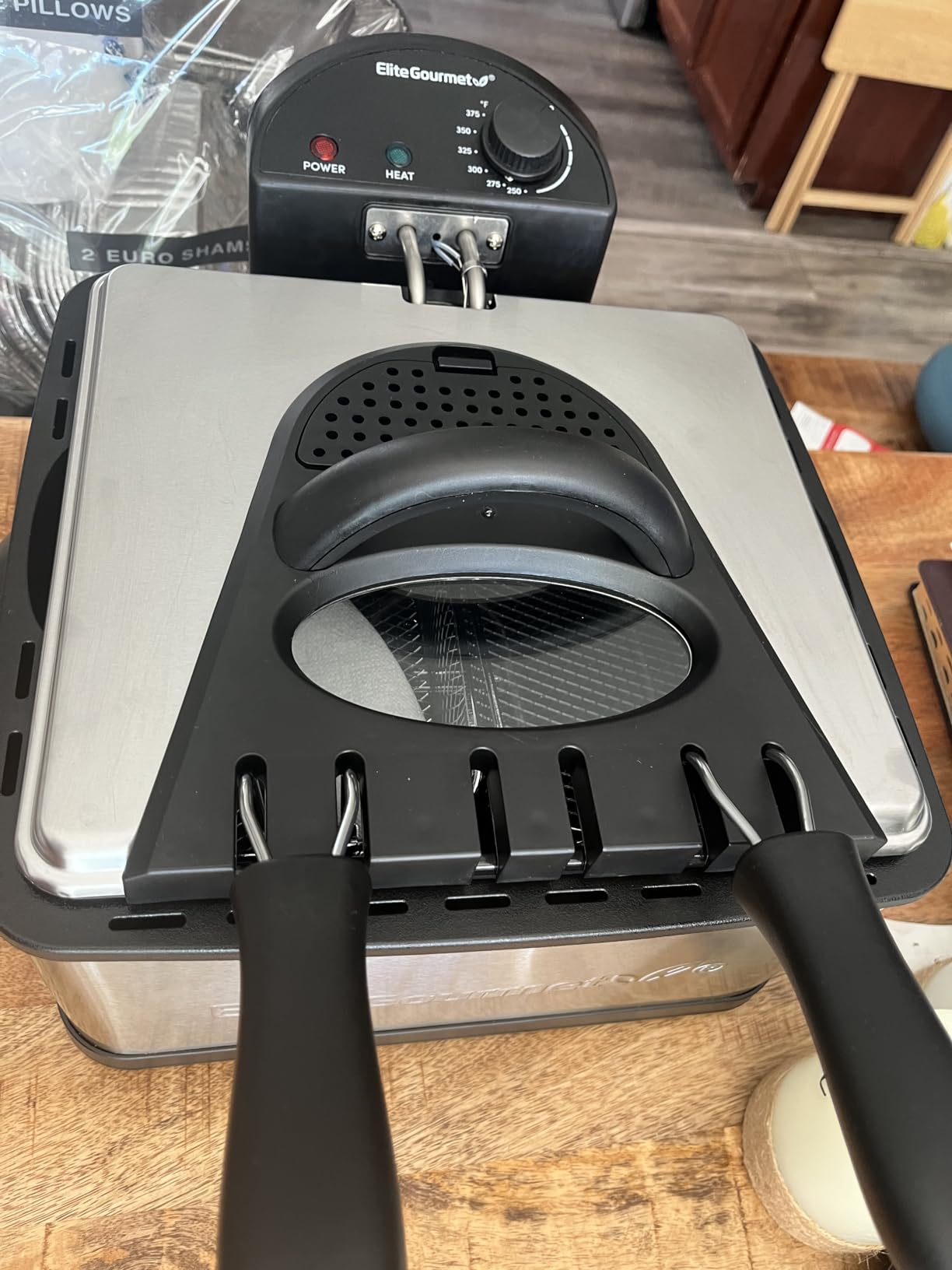 Elite Gourmet 4.5Qt Deep Fryer, Dual 2Qt Split Baskets, 1700W customer photo 1