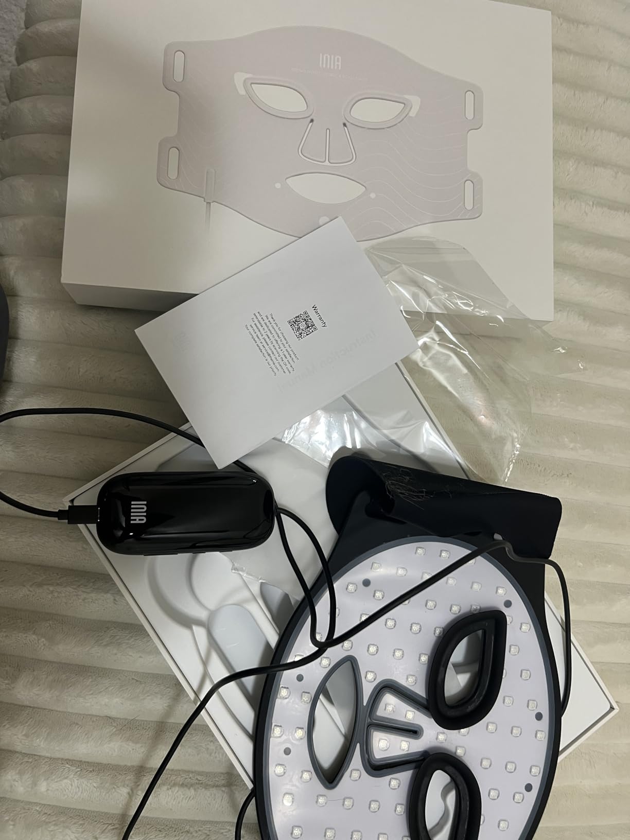 INIA Red Light Therapy Mask for Face, 850nm NIR, Red/Blue LED Light 4 Modes customer photo 2