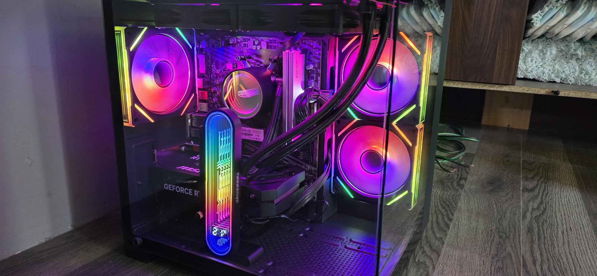 YAWYORE Gaming PC, AMD Ryzen 7 5700X, GeForce RTX 5060 Desktop Computer customer photo 2