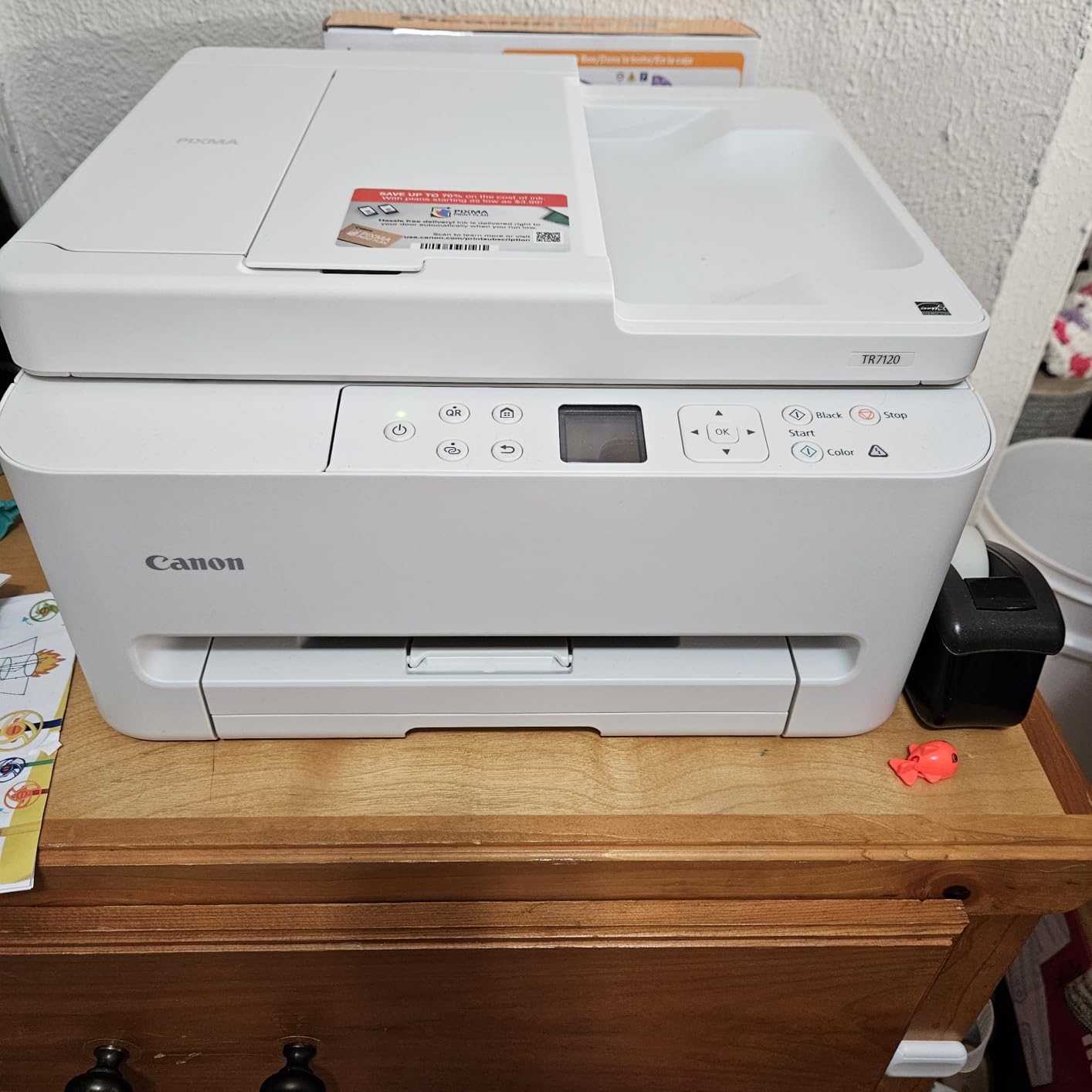 Canon PIXMA TR7120 Wireless Color Inkjet Printer for Duplex Printing, White – Home Printer with Copier/Scanner, Auto Document Feeder, Compact Design, Intuitive Control Panel customer photo 2