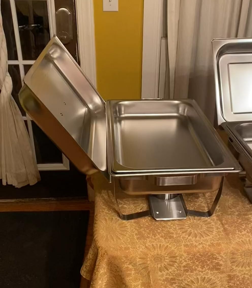 Chafing Dishes for Buffet Set – 4 Pack Chafers & Food Warmers with Lids customer photo 2