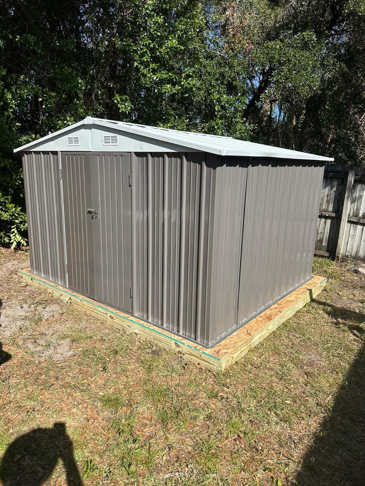 Devoko 8x6 FT Outdoor Storage Shed, Brown customer photo 2