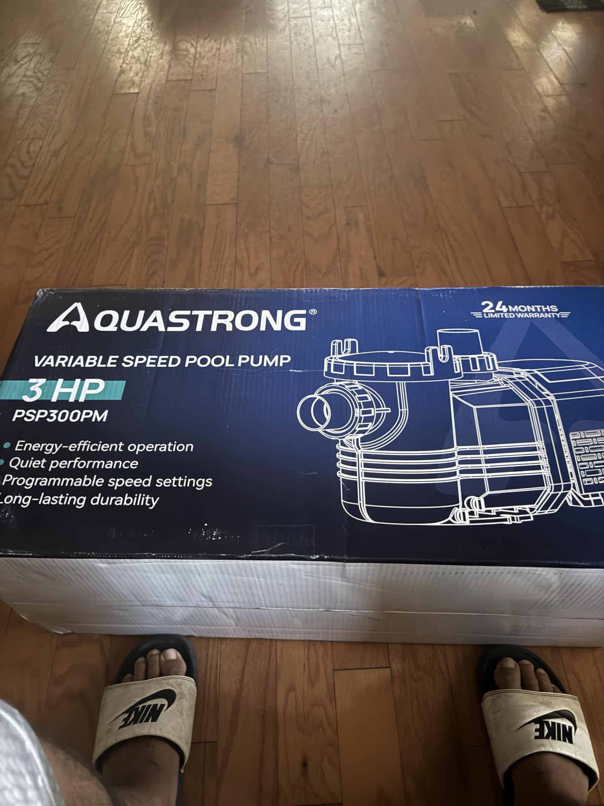 Aquastrong Variable Speed Pool Pump, 3 HP, 220V, 11359GPH, In/Above Pool Pump, Energy Efficient, High Flow, Powerful Self Primming Swimming Pool Pumps with Filter Basket customer photo 2