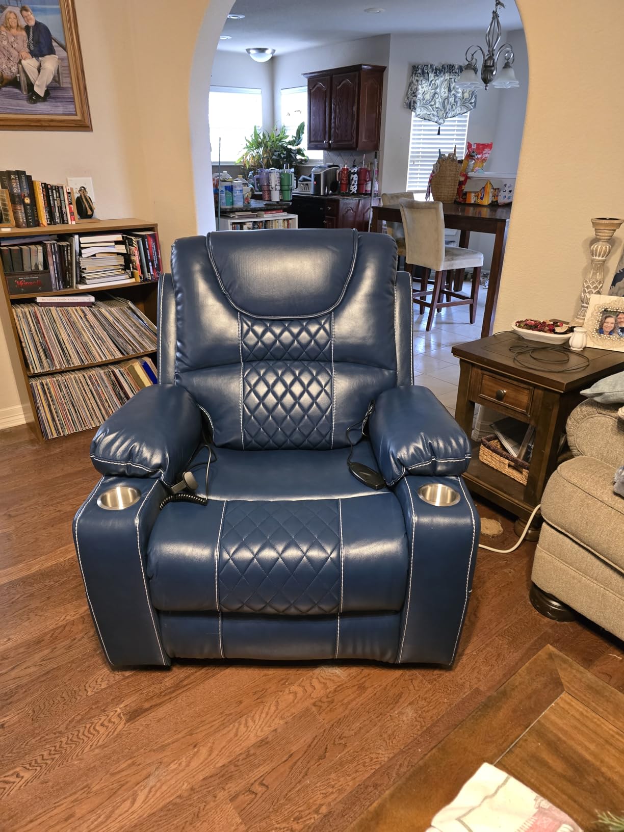 Oversized Power Lift Recliner for Elderly, Big Man Recliner, Blue customer photo 2