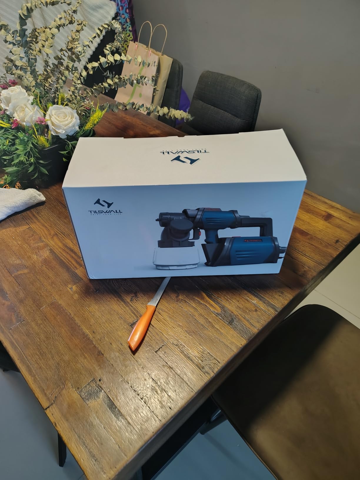 Tilswall Shark800 Paint Sprayer HVLP 800W Electric Spray Paint Gun, Blue customer photo 1