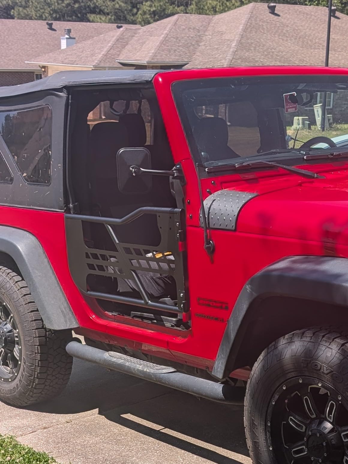 VEVOR Jeep JK Tube Doors 4 Door with DOT Certified Rear View Mirrors, Fit for 2007-2018 Jeep Wrangler JK Hunting Style Jeep Tubular Door with Rubber Pads & Toughened Steel Tube customer photo 1