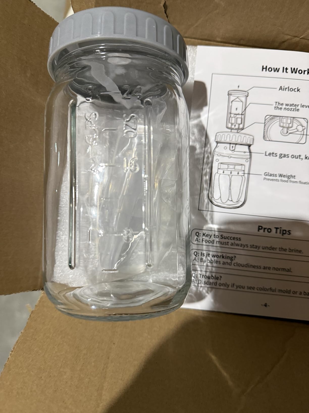 4-Pack Mason Jar Fermentation Kit With Four 32 Oz Jars And Plastic Lids customer photo 1