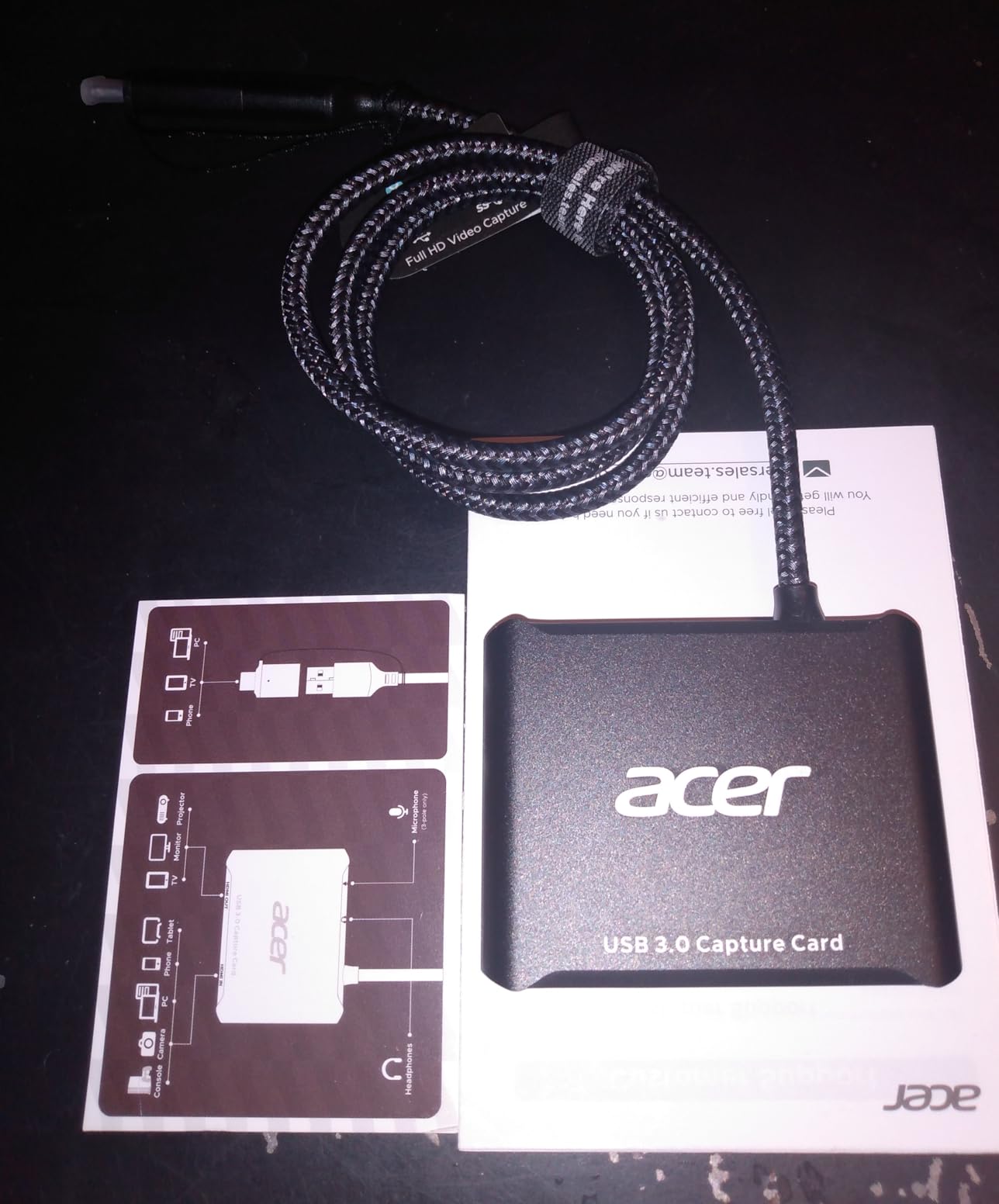 acer USB 3.0 HDMI Capture Card, 4K HDMI Loop-Out, 1080P 60Hz for Streaming customer photo 1