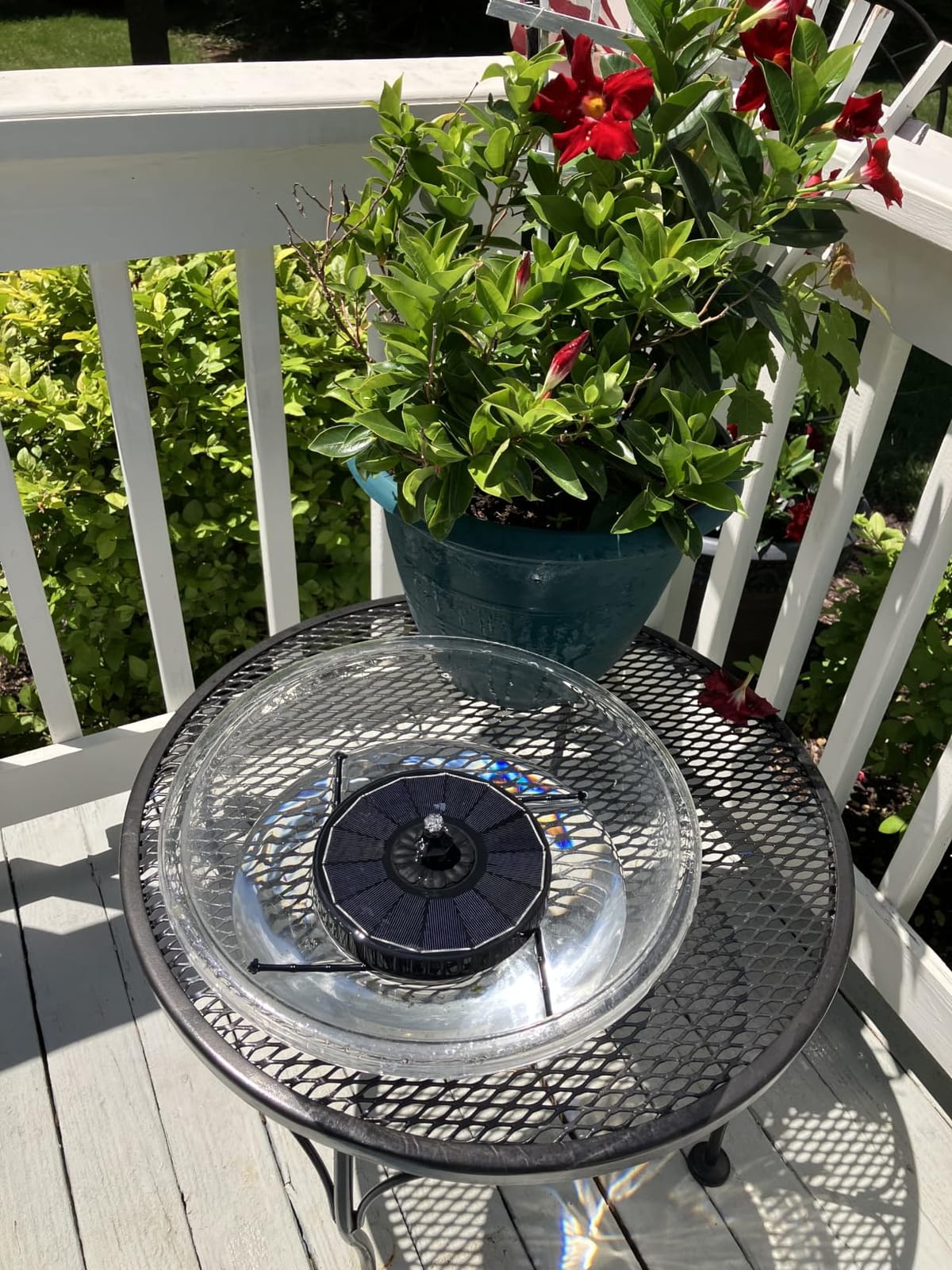 Yzert Solar Fountain, 3-Level Adjustable Water Height, 3.5W Glass Powerful Outdoor Fountain Pump with Rotating Rods & 7 Nozzles for Bird Bath, Garden, Pond, Patio, Flower Pot (2026 Model) customer photo 2