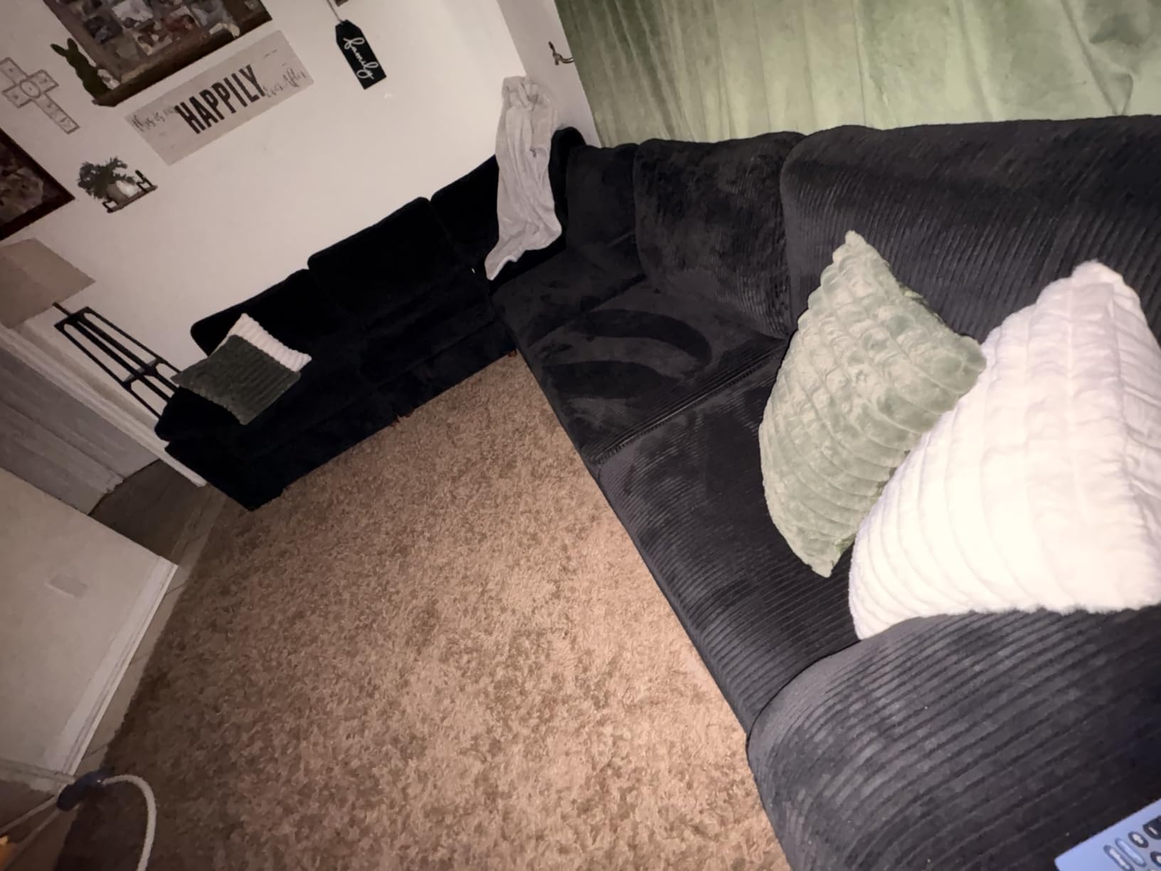EASE MOOSE Oversized Sectional Modular Sofa, Comfty Deep Seat Couch for Living Room,Solid Wood Frame Sofa,Removable and Washable,Grey customer photo 1