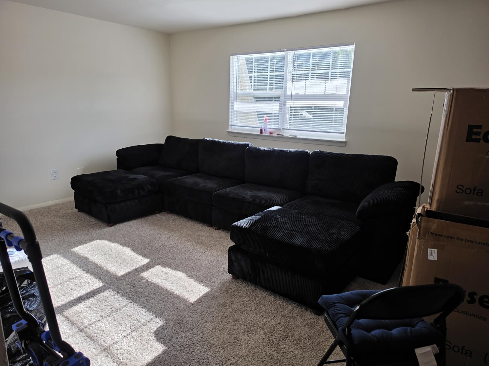 EASE MOOSE Oversized Sectional Modular Sofa, Comfty Deep Seat Couch for Living Room,Solid Wood Frame Sofa,Removable and Washable,Grey customer photo 2