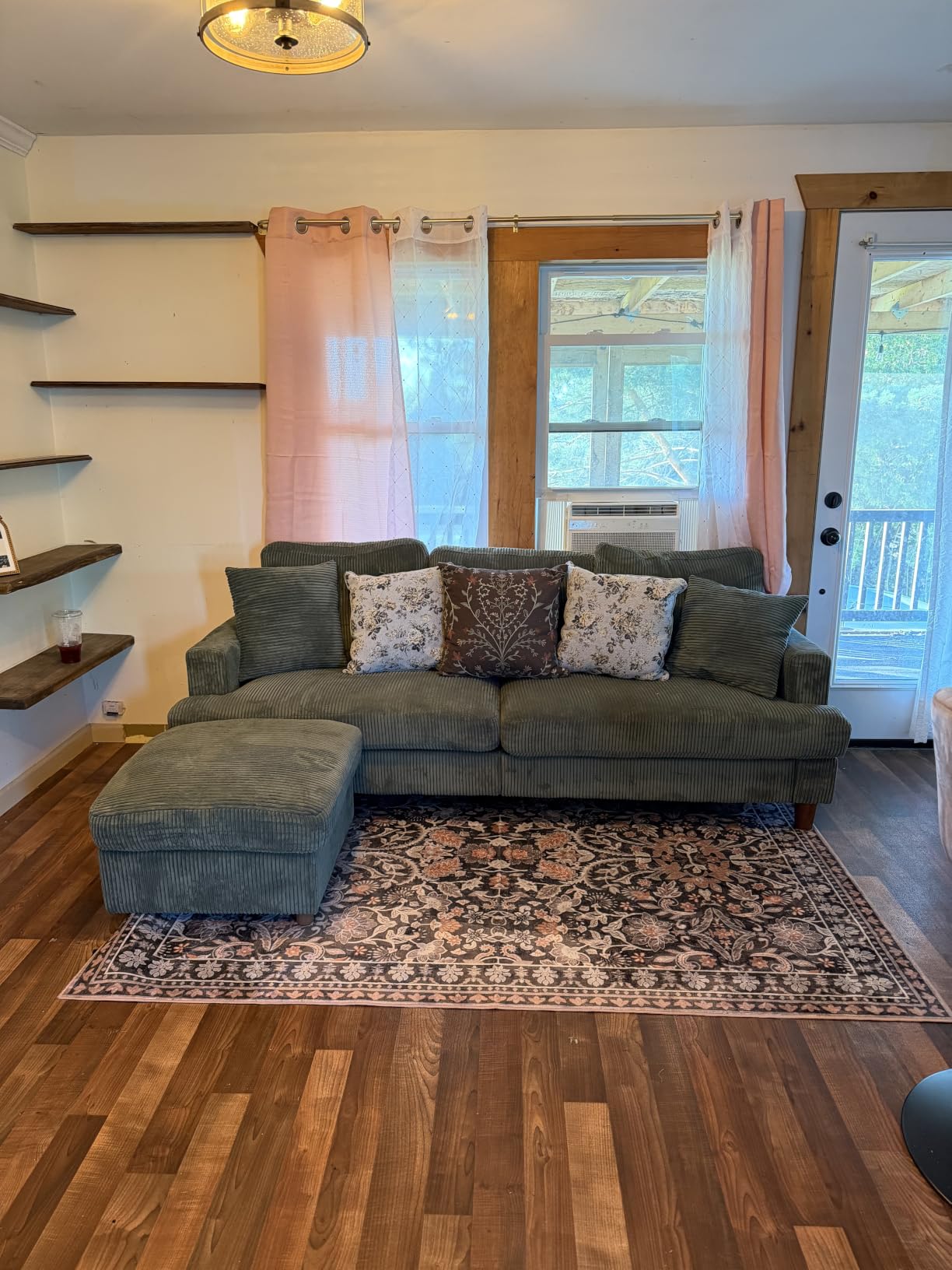 Kidirect 87in Corduroy Couch, 3 Seater Sofa, Sofas & Couches, Green Couch customer photo 1