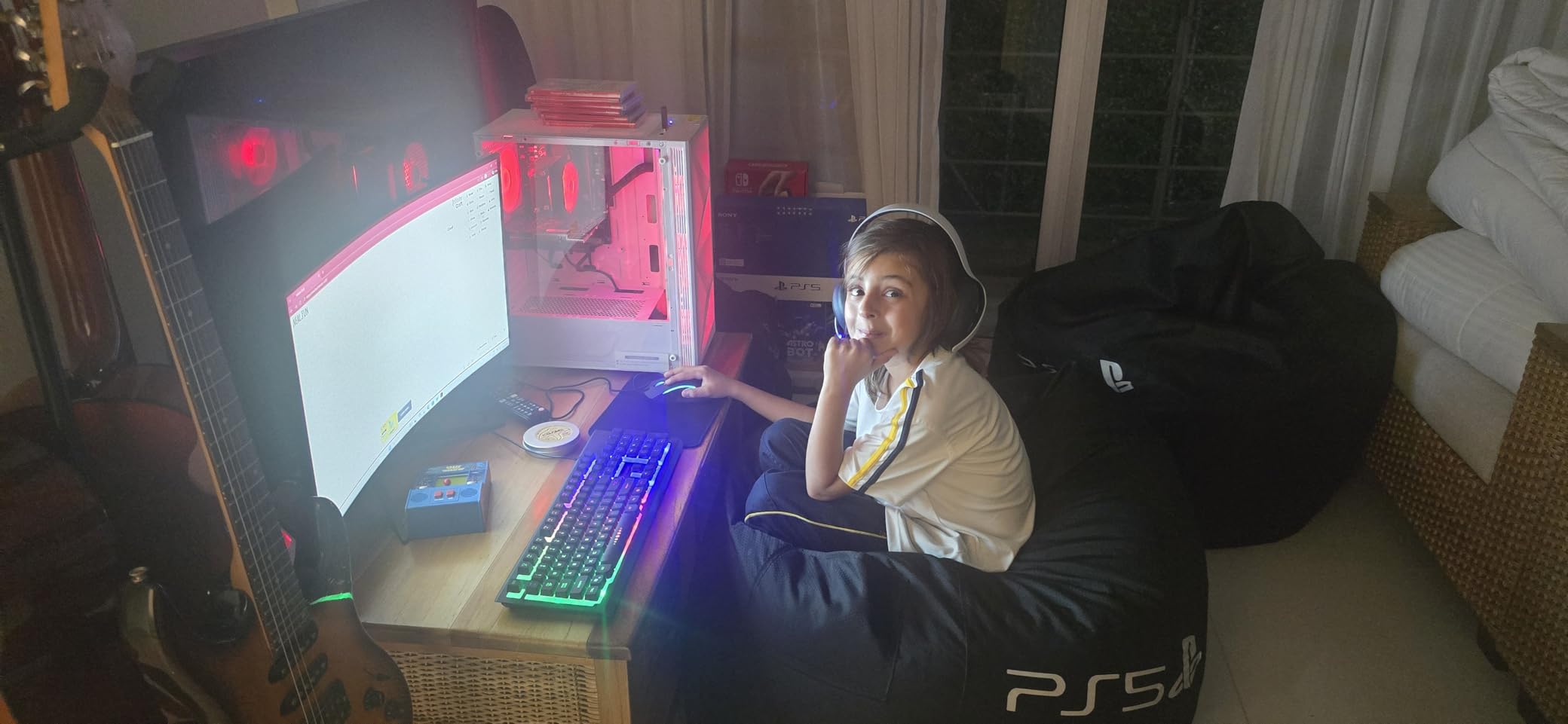 STGAubron Gaming PC Computer Desktop, Intel Core i7 up to 3.9GHz, Radeon RX 580 8G Video Card, 16GB RAM, 1TB SSD, WiFi 6, BT 5.0, RGB Fan x 6, Windows 11 Home customer photo 2