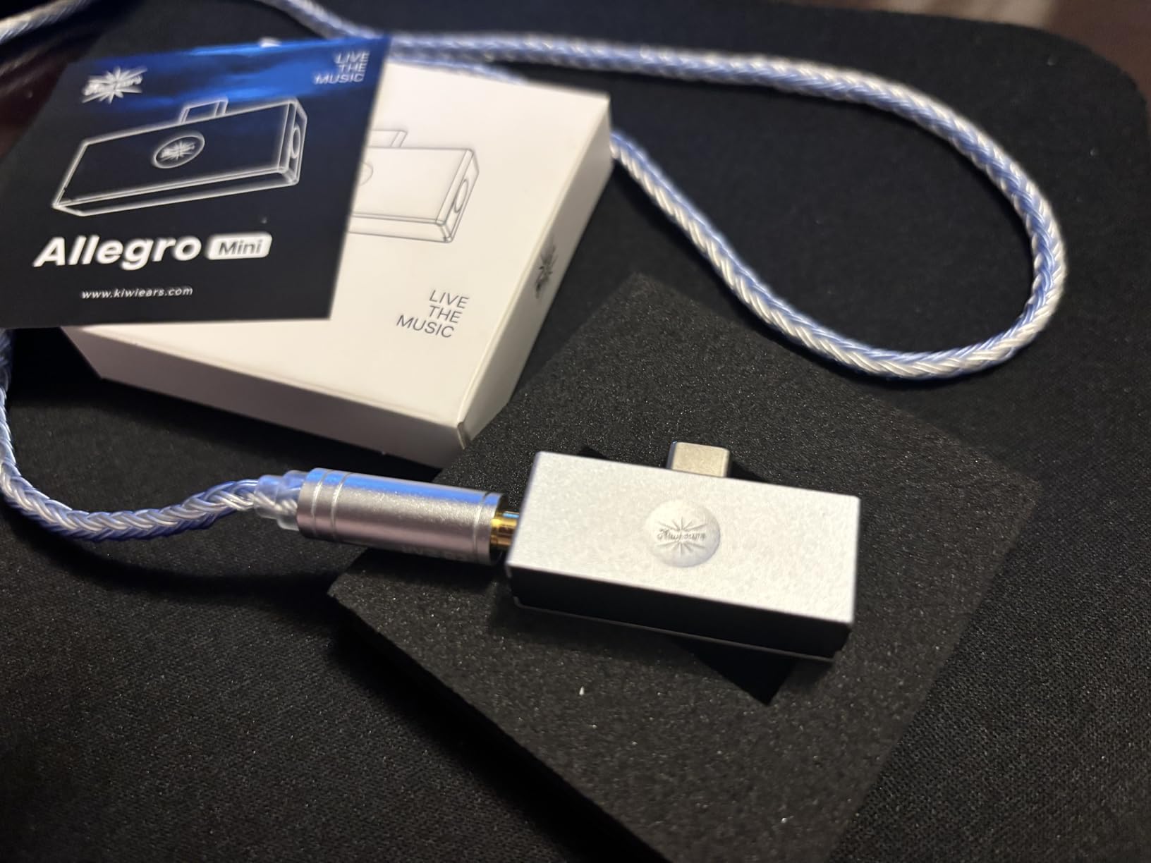 Linsoul Kiwi Ears Allegro Mini Portable IEM DAC, in Ear Monitor Amplifier, USB C to 3.5/4.4mm Output, with Custom Chip, High Resolution 32bit/384kHz, HiFi Earbuds Amp for Phone/PC (Titanium) customer photo 2