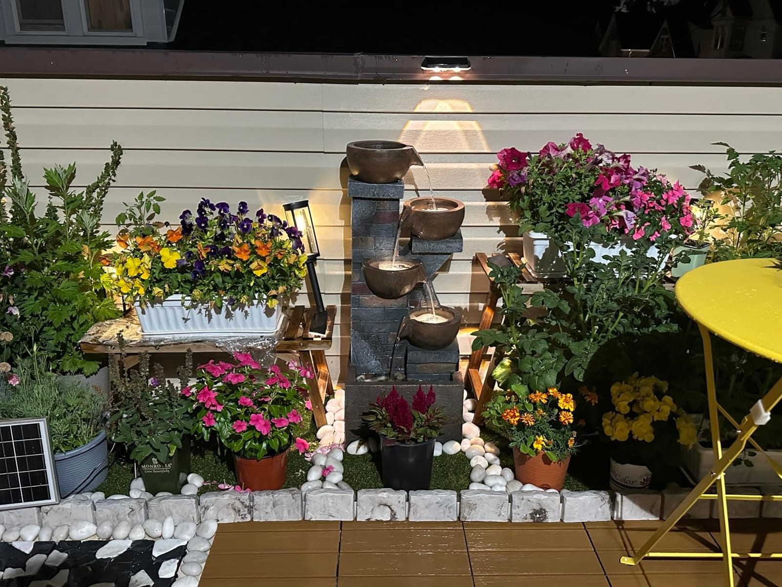 5 Tiers Solar Outdoor Water Fountain with LED Lights customer photo 2
