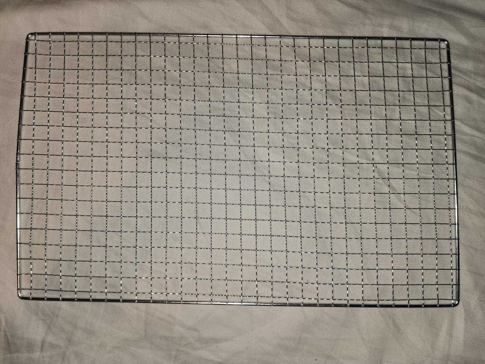 Stainless Steel Mesh BBQ Grill Grate Grid Wire Rack Cooking Replacement Net, Reusable Non-Stick BBQ Rack Cross Wire Grill Mat for Home Party Camping Barbecue Outdoor Picnic(Size:25x40cm) customer photo 2