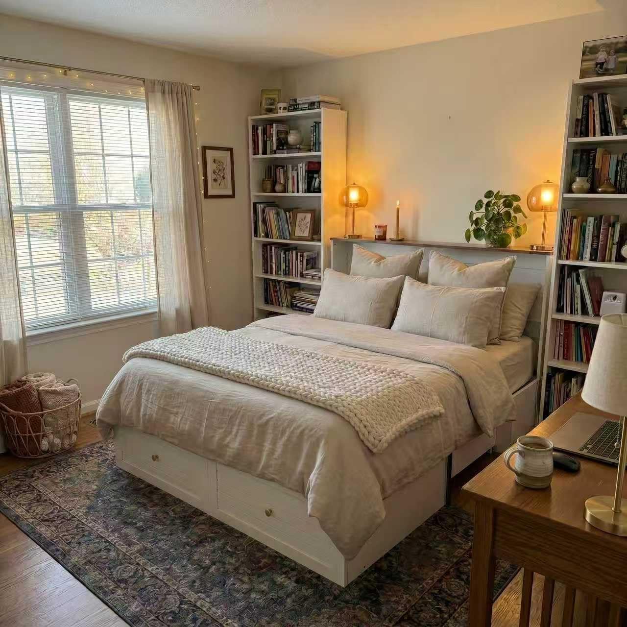 Yoobure Queen Murphy Bed with Charging Station, Cabinet Beds with Storage customer photo 1