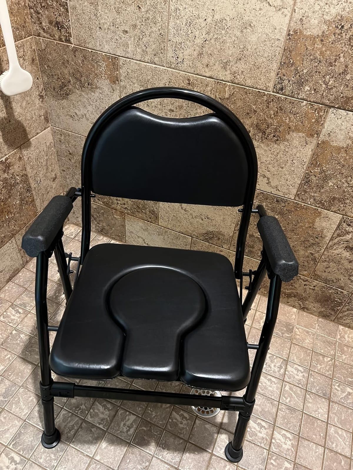 Extra Wide Bariatric Bedside Commode Chair, 600 lb Heavy Duty Portable Toilet for Adults & Seniors, Foldable Commode Chair with Tool-Free Assembly, Enlarged Seat, Bucket & Lid for Elderly Disabled customer photo 2