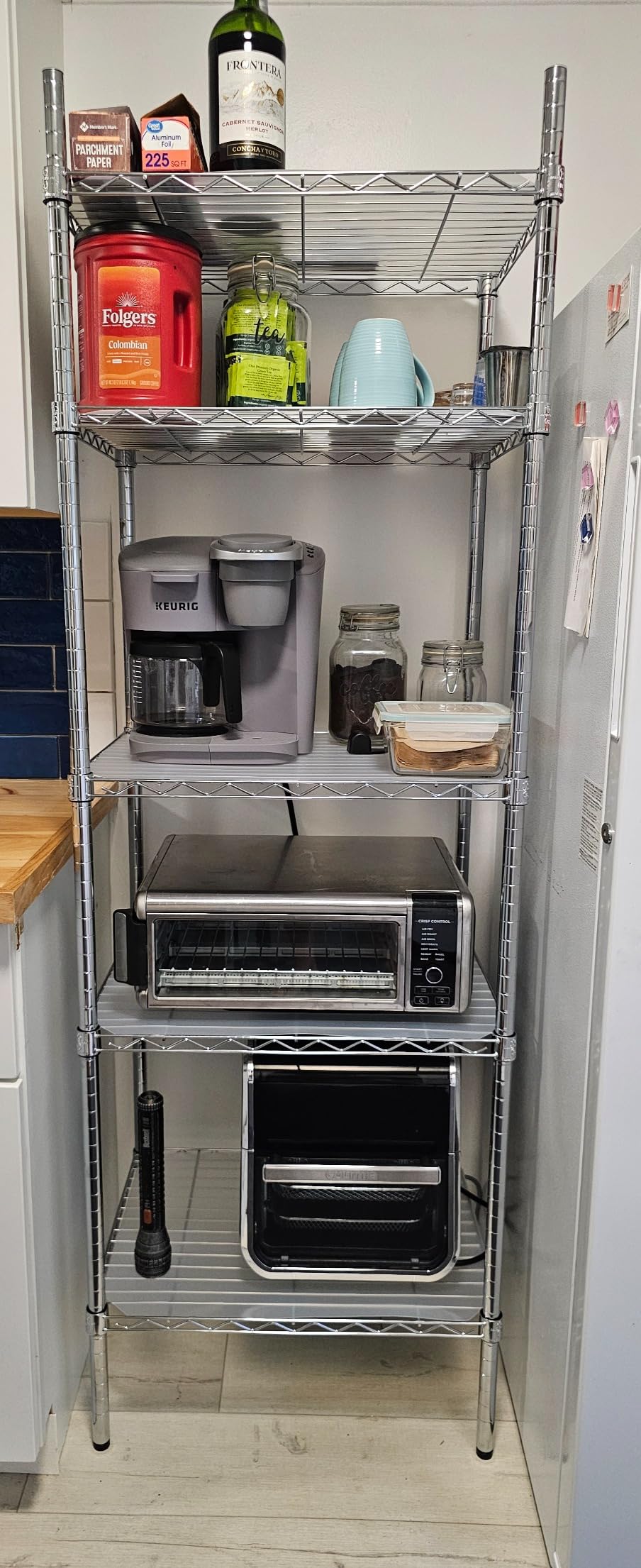 4-Tier Metal Wire Shelf, 250 lb/Shelf, Chrome, 13.5x23.3x47.5 in customer photo 1