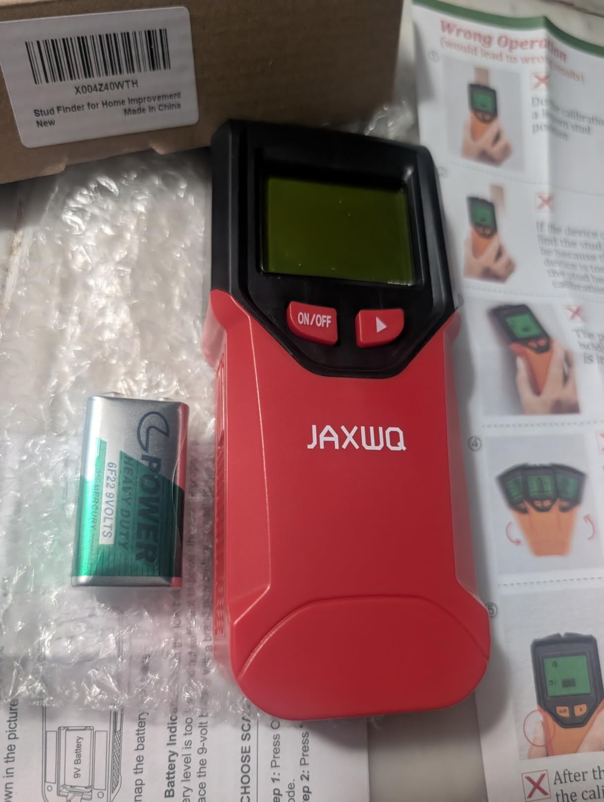 Stud Finder Wall Scanner - 5 in 1 Stud Finder Tool w/Smart Chip and HD LCD Display, Stud Detector Beam Finders for the Center and Edge of Wood AC Wire Metal Studs Joist Pipe (‎Banana) customer photo 2