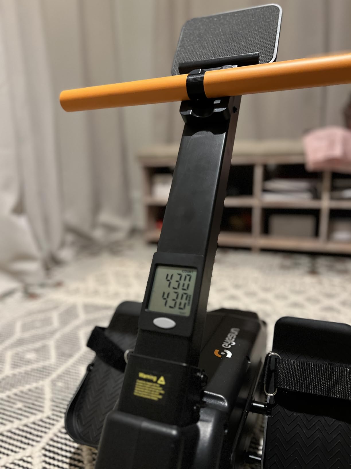 Rowing Machines for Home,Workout Equipment,Exercise Rower with Quiet Resistance,350LBS Capacity,LCD Monitor,Knee Pads, Workout Gloves&Extra Pull Rope for Full Body Exercise customer photo 2