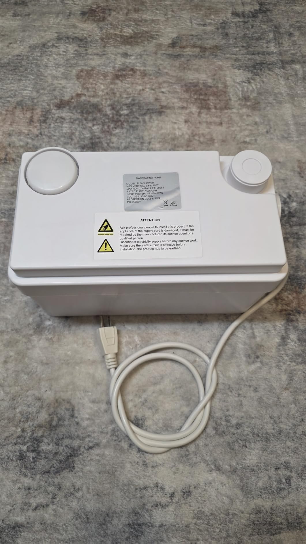 LIFTBEST Macerating Toilet Pump, Sewage Grinder Pump for Upflush System customer photo 1