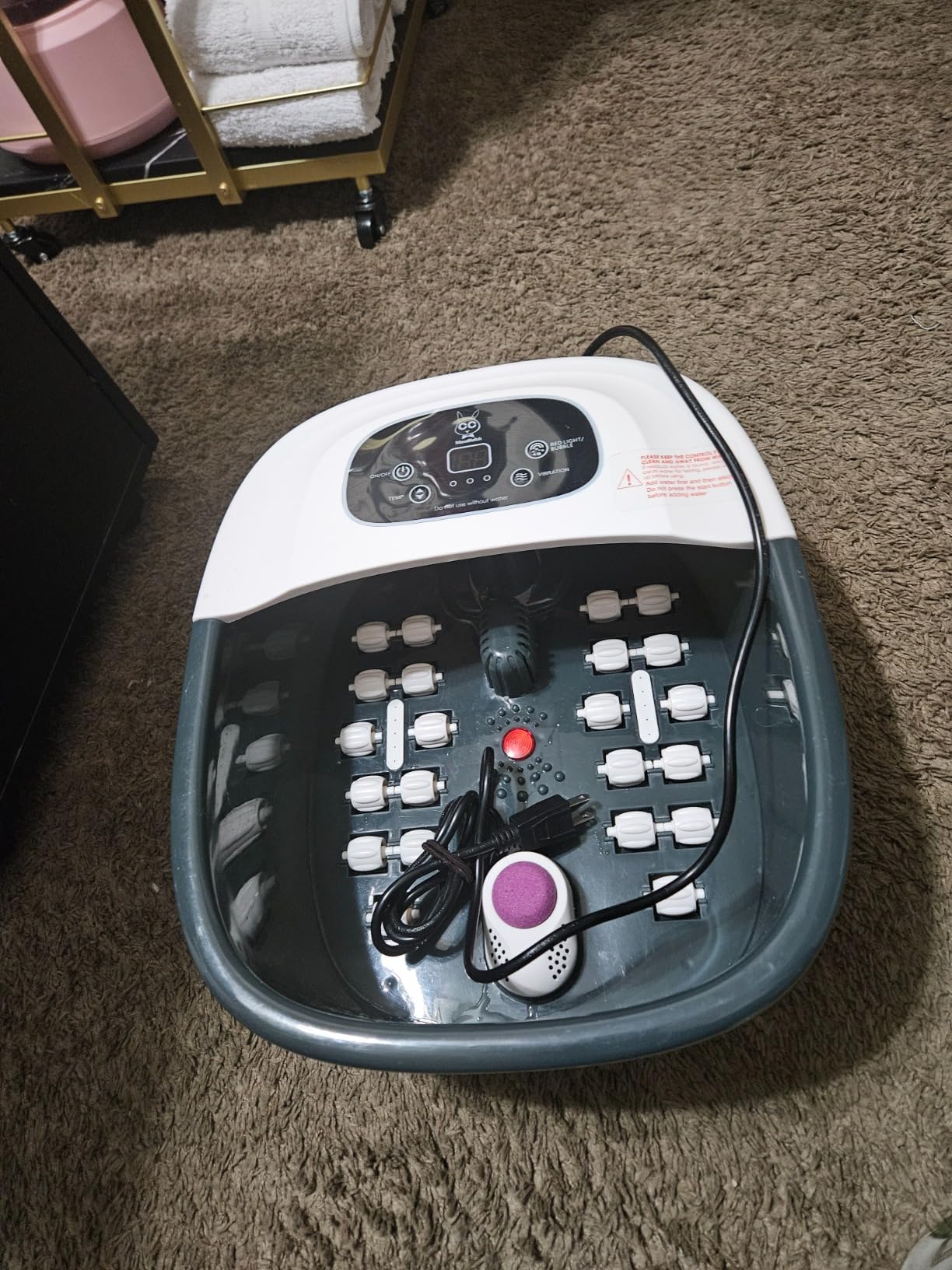 RIGHTMELL Foot Soaking Tub Foot Spa with Heat, Bubble, Ozone & Blue Light customer photo 1