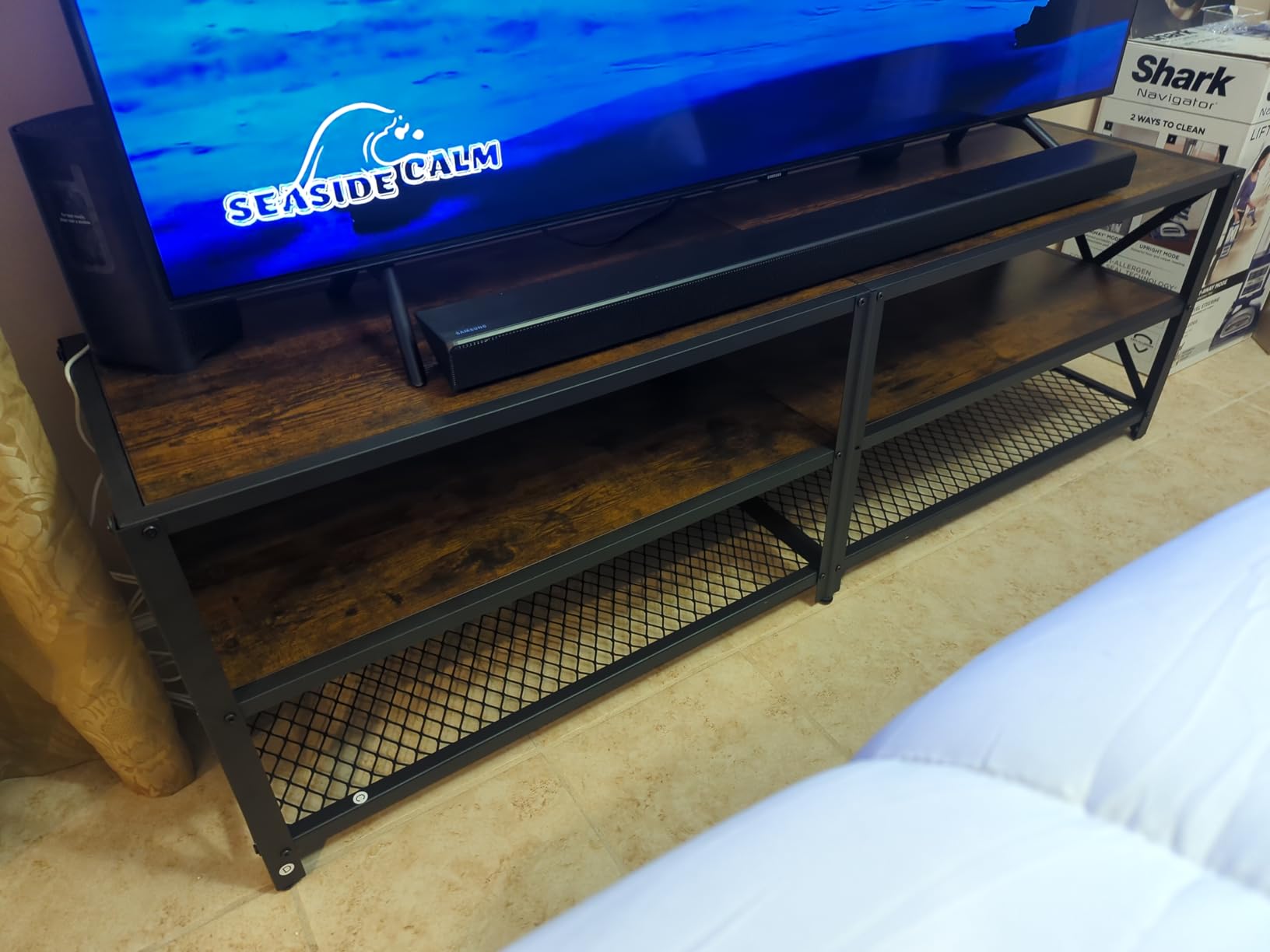 VASAGLE 58 Inch TV Stand, Mid Century Entertainment Center with Storage customer photo 2