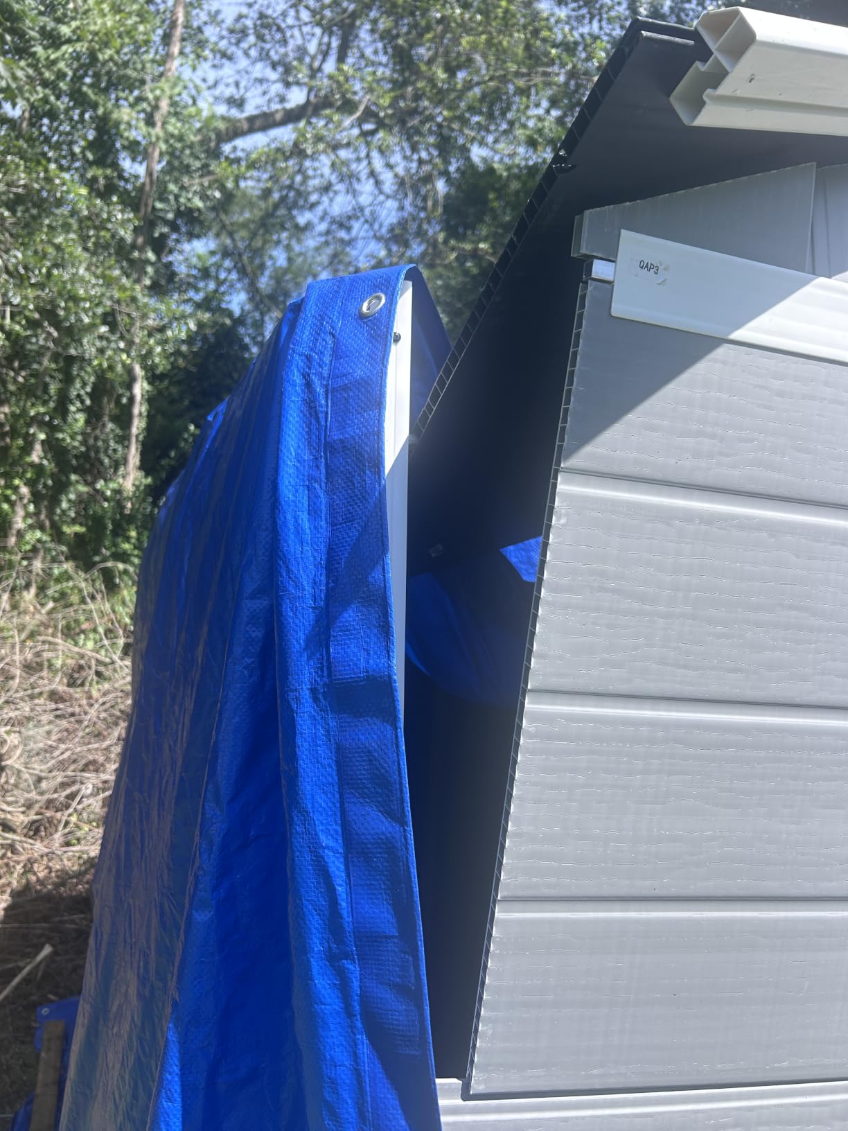 UDPATIO Storage Shed 8 x 10 FT, Resin Sheds & Outdoor Storage with Floor Large Clearance Outdoors Plastic Garden Tool Shed Tuff Outside Cottage Shed with Lockable Door for Bike, Garbage Gray White customer photo 2