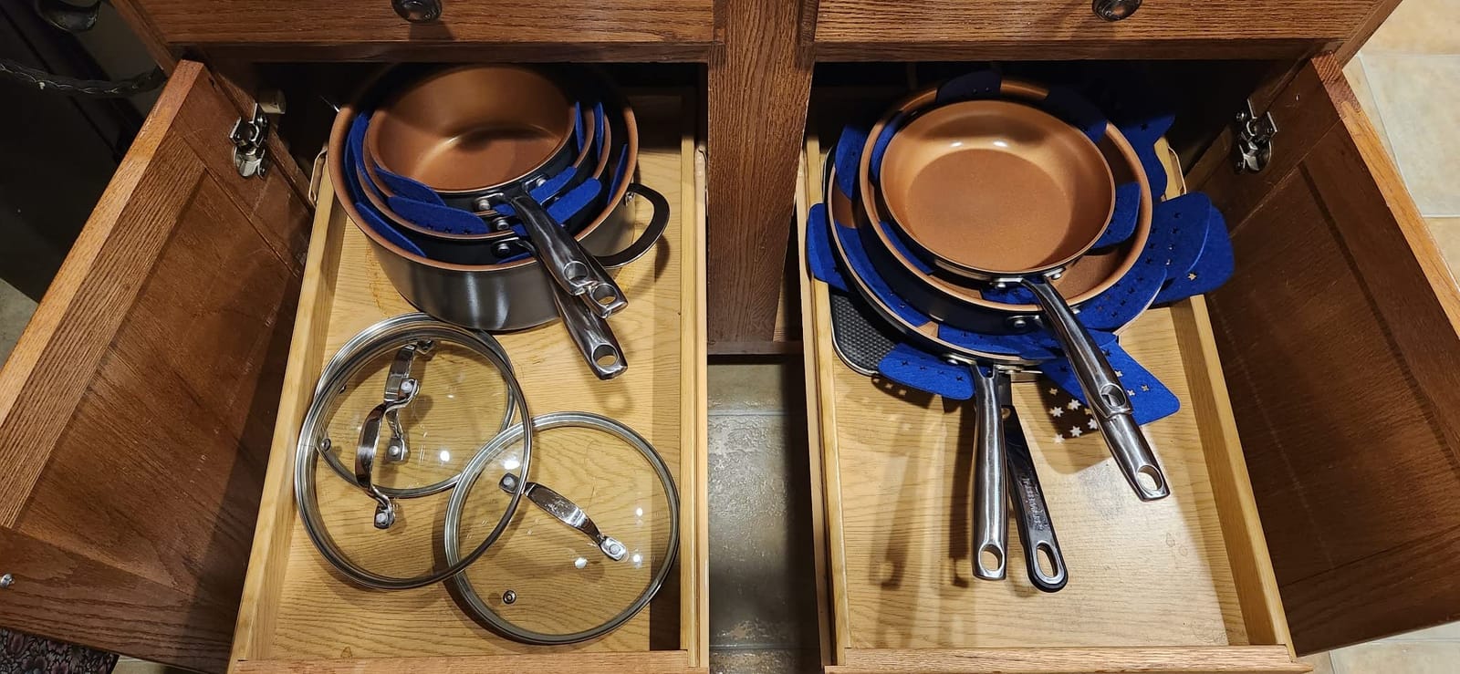 GOTHAM STEEL HAMMERED 13 Pc Ceramic Cookware Set, Titanium & Diamond Coated customer photo 2