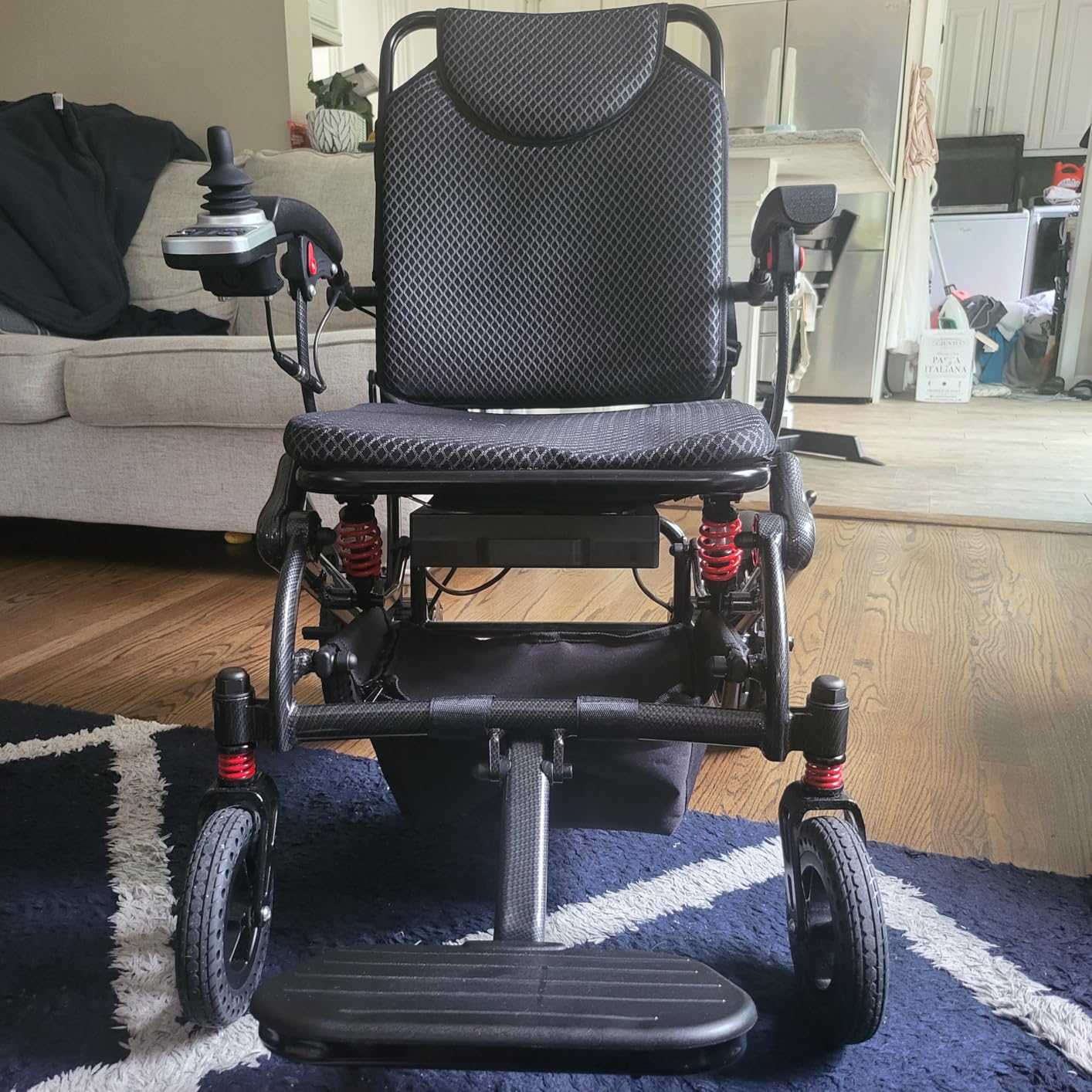 Electric Wheelchairs for Adults Foldable 36LBS Lightweight Frame, Airline Approval, 15 Miles Travel Range& 500W Brushless Motors Power Motorized for Seniors&Max Supports 350 LBS&LED Light-Black Color customer photo 2