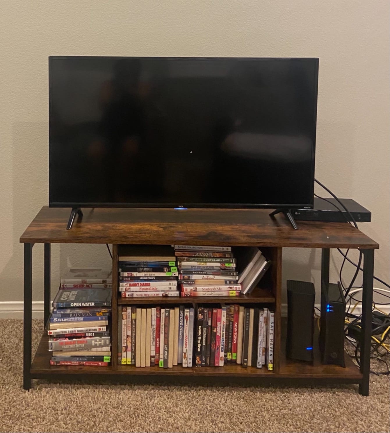 VASAGLE Tall Farmhouse TV Stand, Entertainment Center with Door for 65'' TV customer photo 1