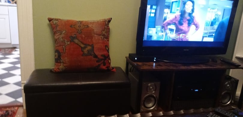 VASAGLE Tall Farmhouse TV Stand, Entertainment Center with Door for 65'' TV customer photo 2