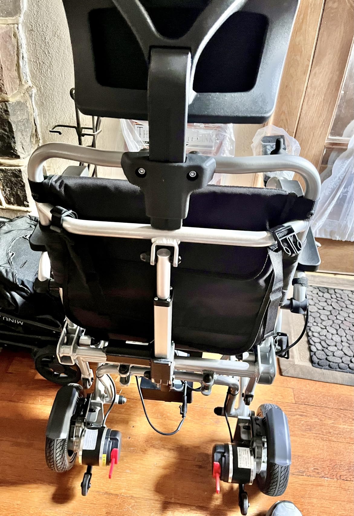 30+ Miles 21 inch Seat Wide Reclining Electric Wheelchair, 700W Motor Power Wheelchair, 330lb Capacity Foldable All Terrain Motorized Wheel Chair with 2 * 12AH Li-ion Battery, with Backpack, Led Light customer photo 1