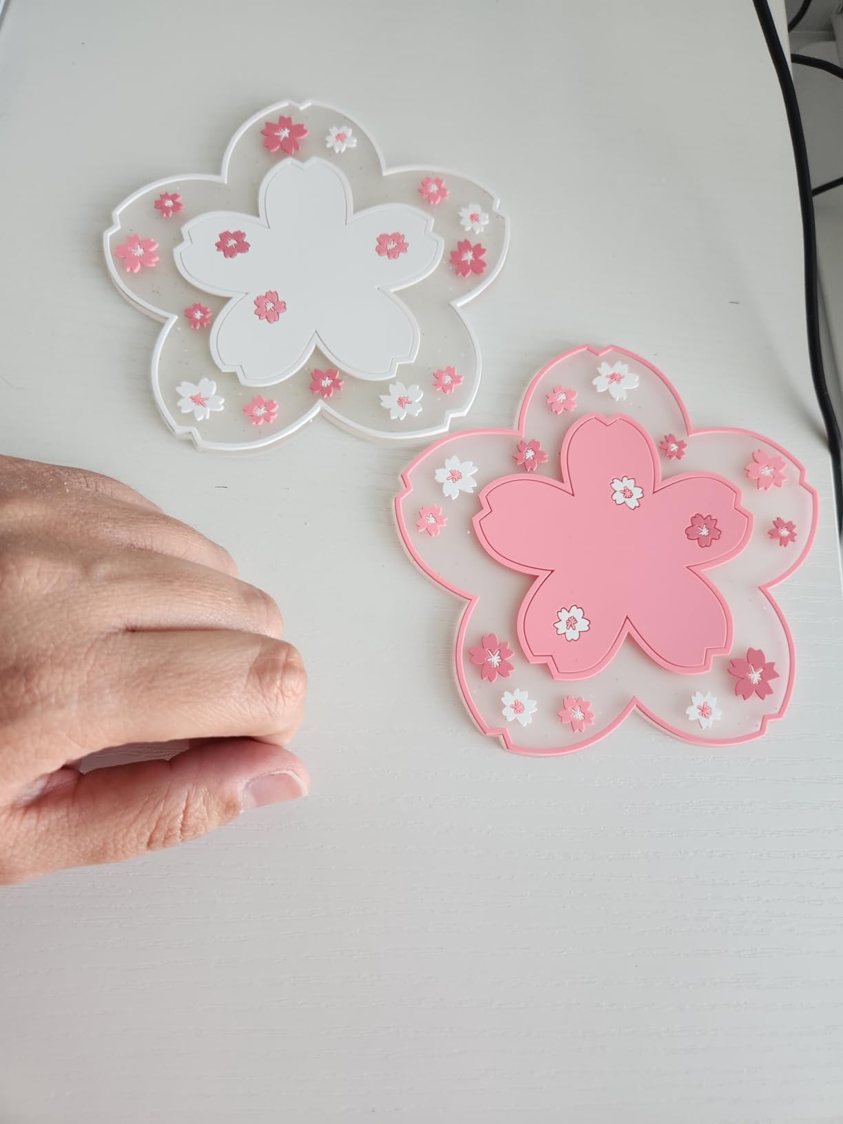 Kawaii Pot Holders for Kitchen Essentials Decor Pink Cherry Blossom Decor customer photo 1