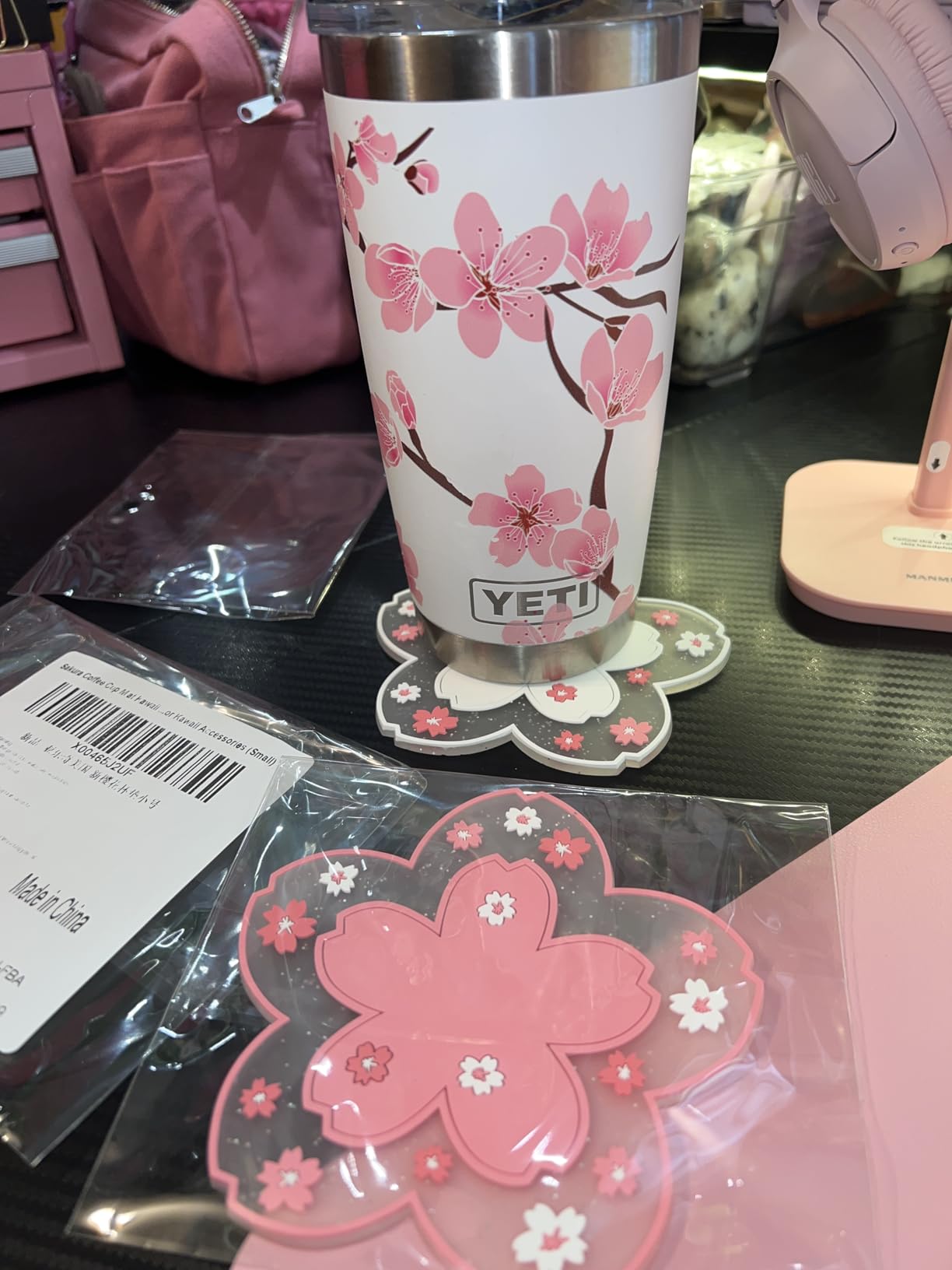 Kawaii Pot Holders for Kitchen Essentials Decor Pink Cherry Blossom Decor customer photo 2