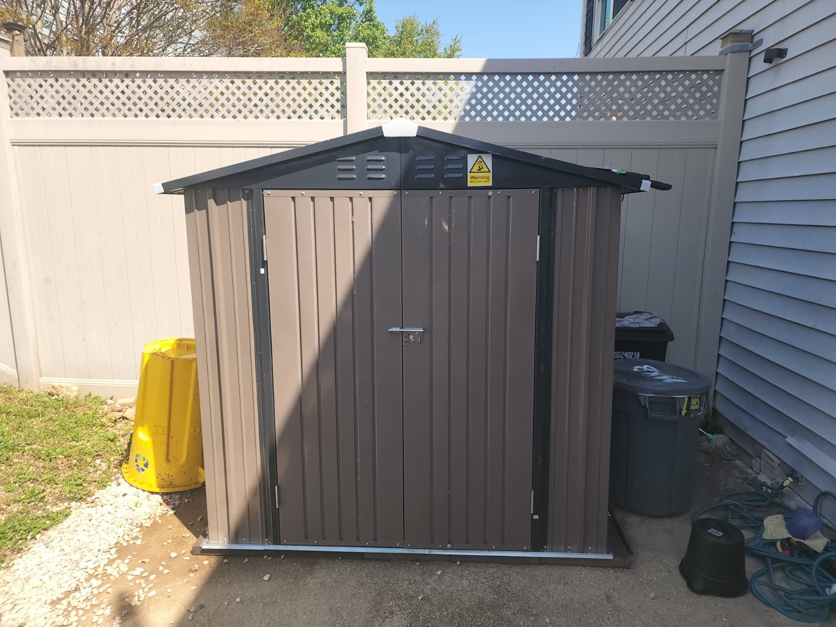 UDPATIO Outdoor Resin Storage Shed 6x4 FT Weatherproof with Floor, Grey customer photo 1