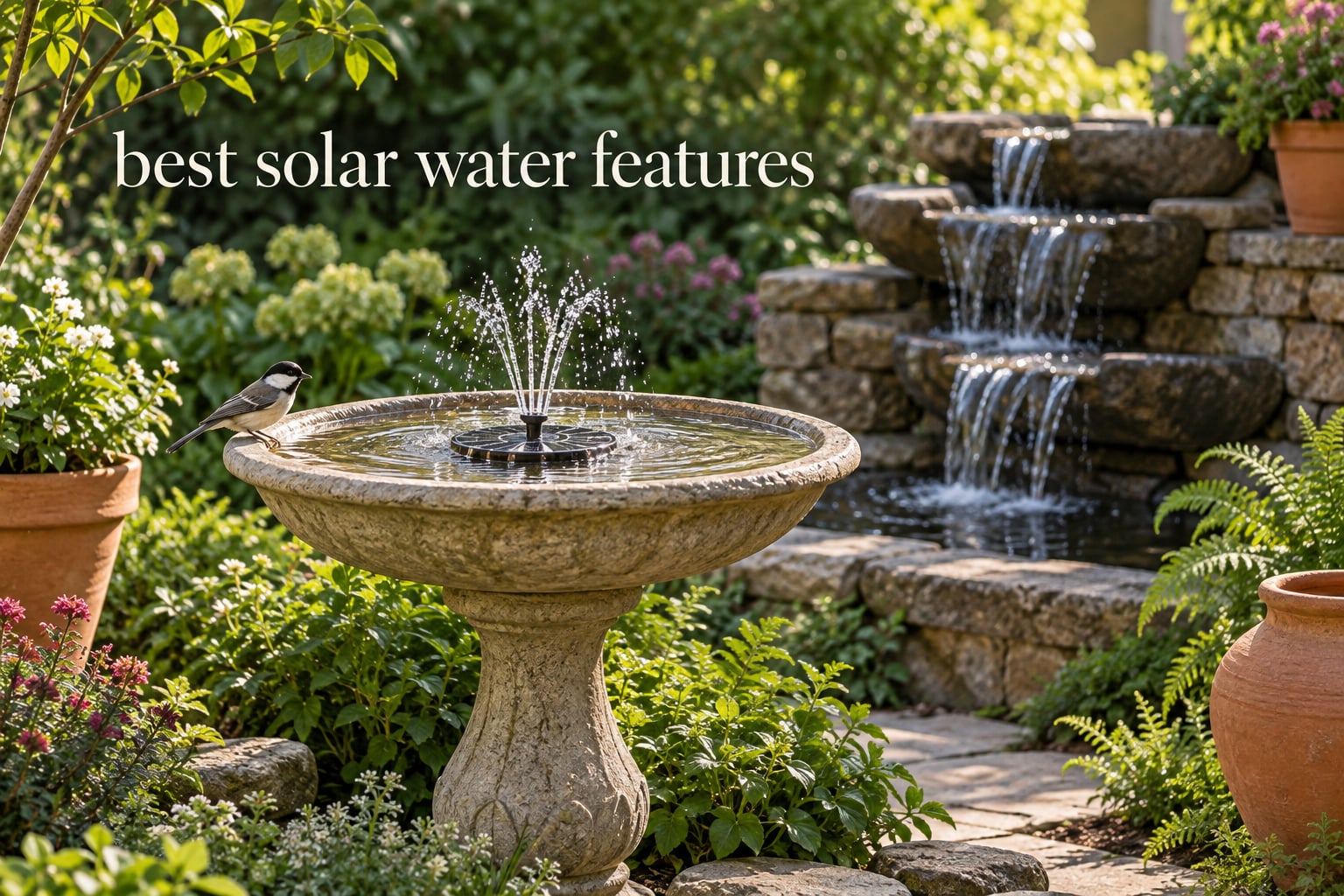 best solar water features